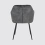 2x Armchair upholstered in tufted velvet, medium grey 4