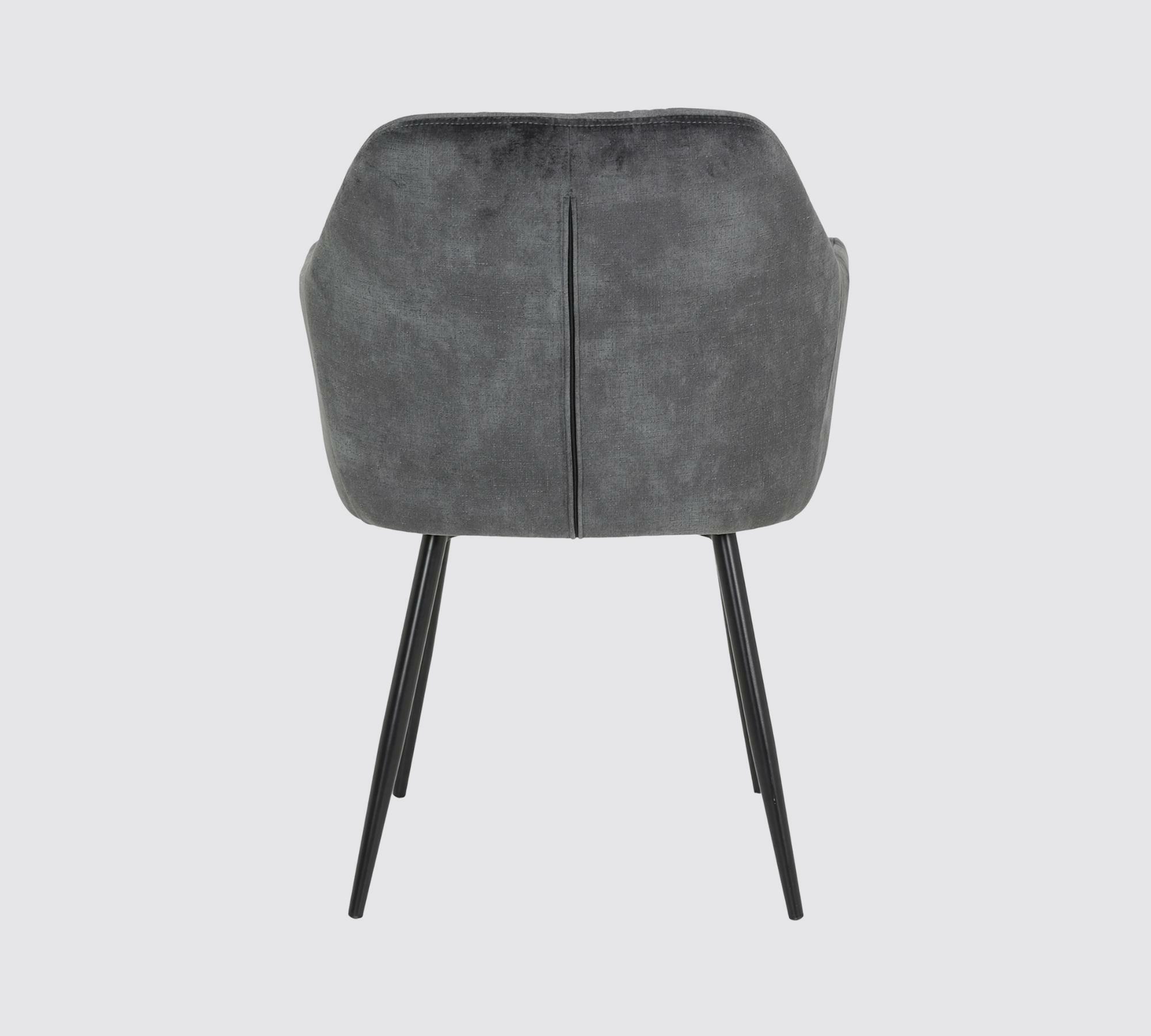 2x Armchair upholstered in tufted velvet, medium grey 4