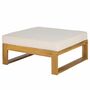 Mavre Lounge Ottoman Acacia Wood Textile Beige 0