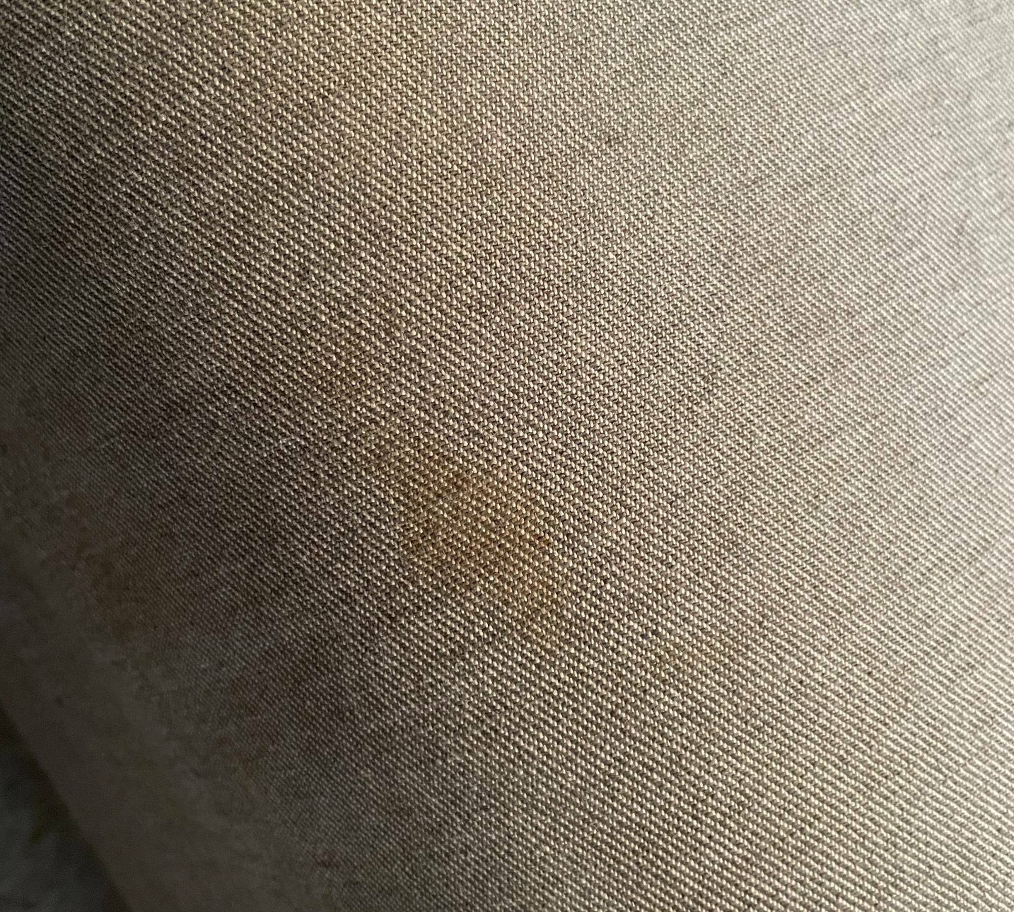 Sofa Stoff Hellgrau mit Hocker 4
