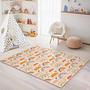 Rainbow and cloud children's rug Multicolored 100x200cm 0