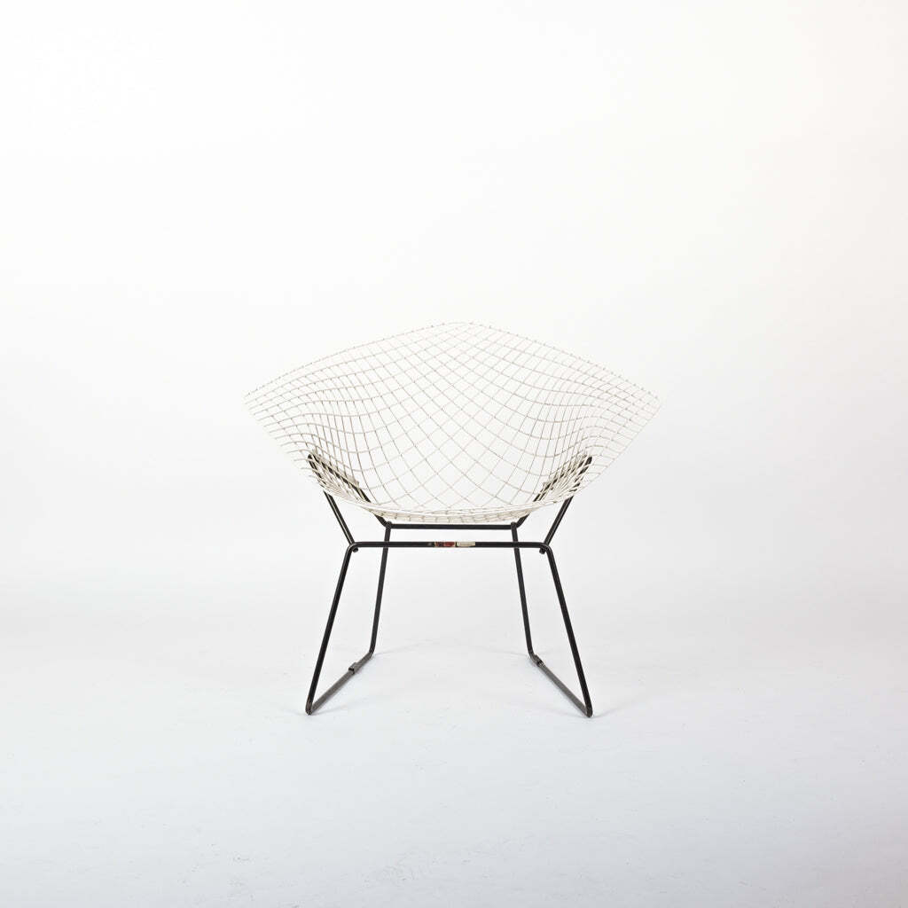 Bertoia Diamond Chair Stahl Weiß 0