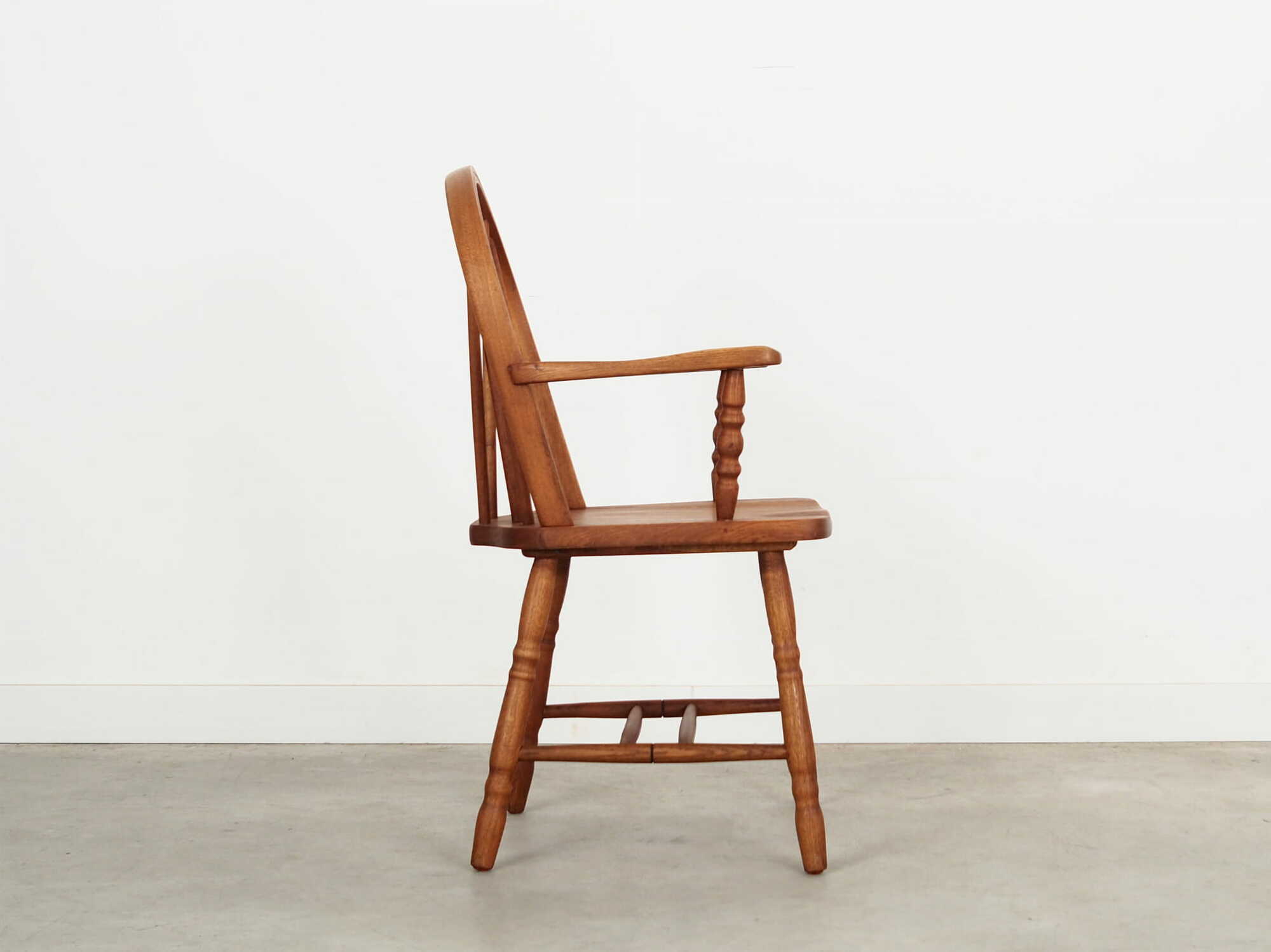 Vintage Armchair Oak Wood Brown 1960s 7