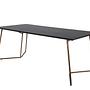 Petra Dining Table Copper in Used-Look Black Veneer 1