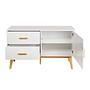 Tarolo Sideboard con 2 cassetti e 1 anta rovere bianco 1