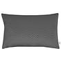 French Velvet Ultra Kissenbezug Webstoff Grau 50 x 30 cm 0