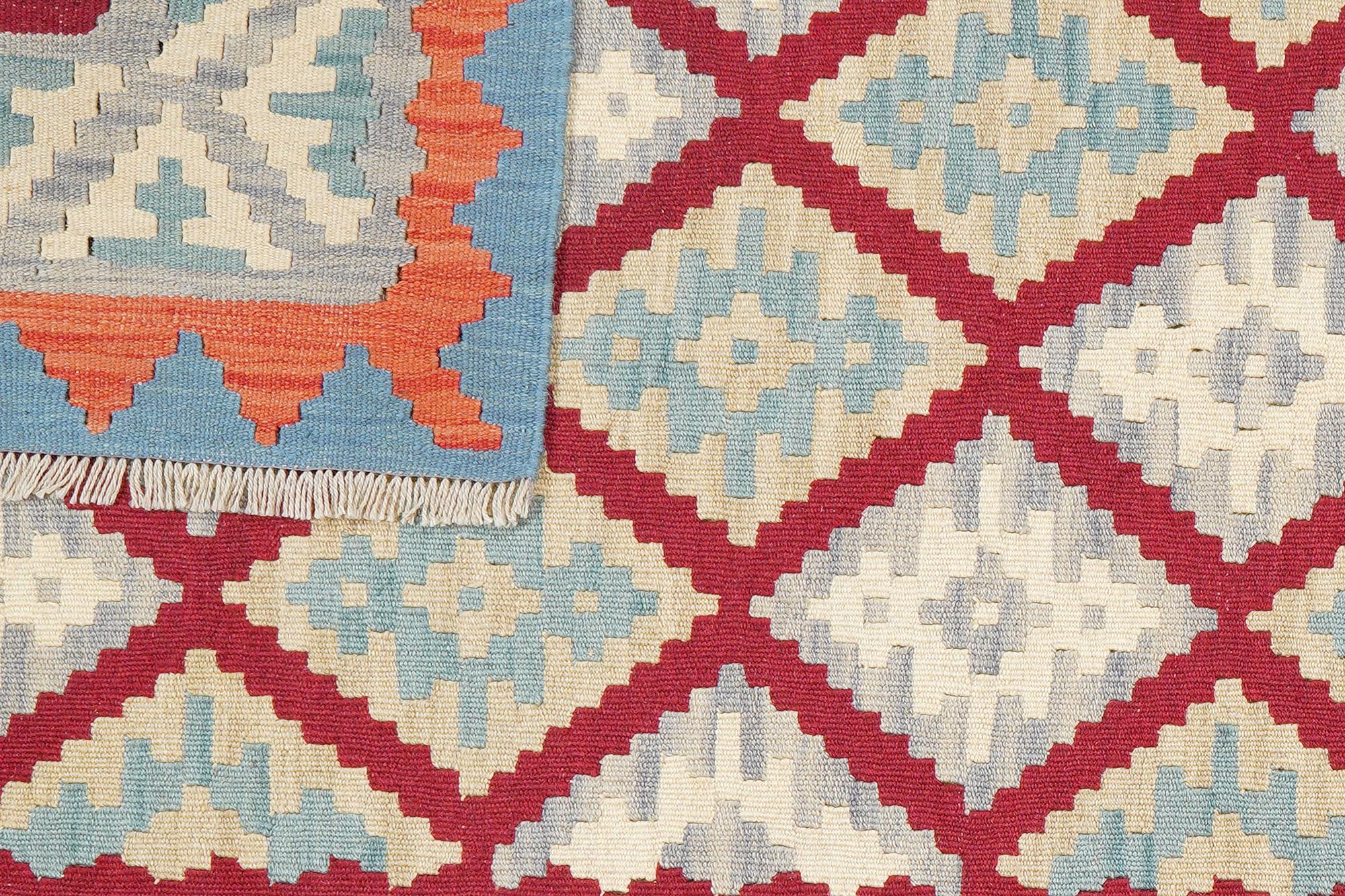 Kelim Gashgai Teppich Wolle Rot 4