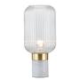 1-Flame Table Lamp Malli Clear Glass Marble 0