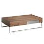 Coffee table walnut steel 0