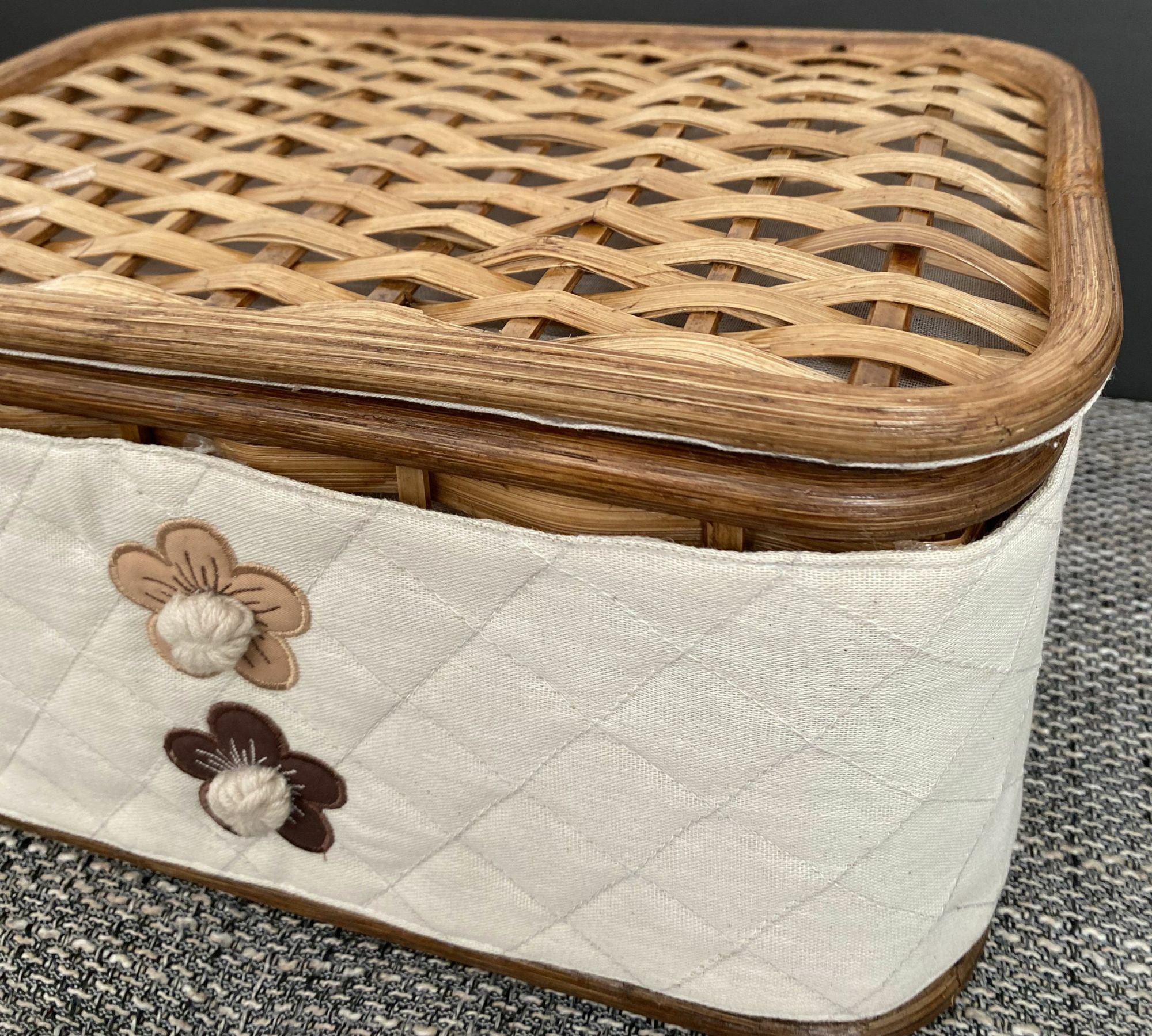 Aufbewahrungsbox Bambus Weiß Marketex Handmade COCOLI