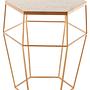 Shalimar Achteckiger Marmor und Gold Beistelltisch
 8