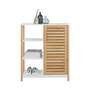 Badschrank Bambus Natur Weiß 5