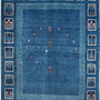Rizbaf Gabbeh-Teppich Wolle Blau 0