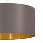 Pendant light Web fabric Brushed steel 2