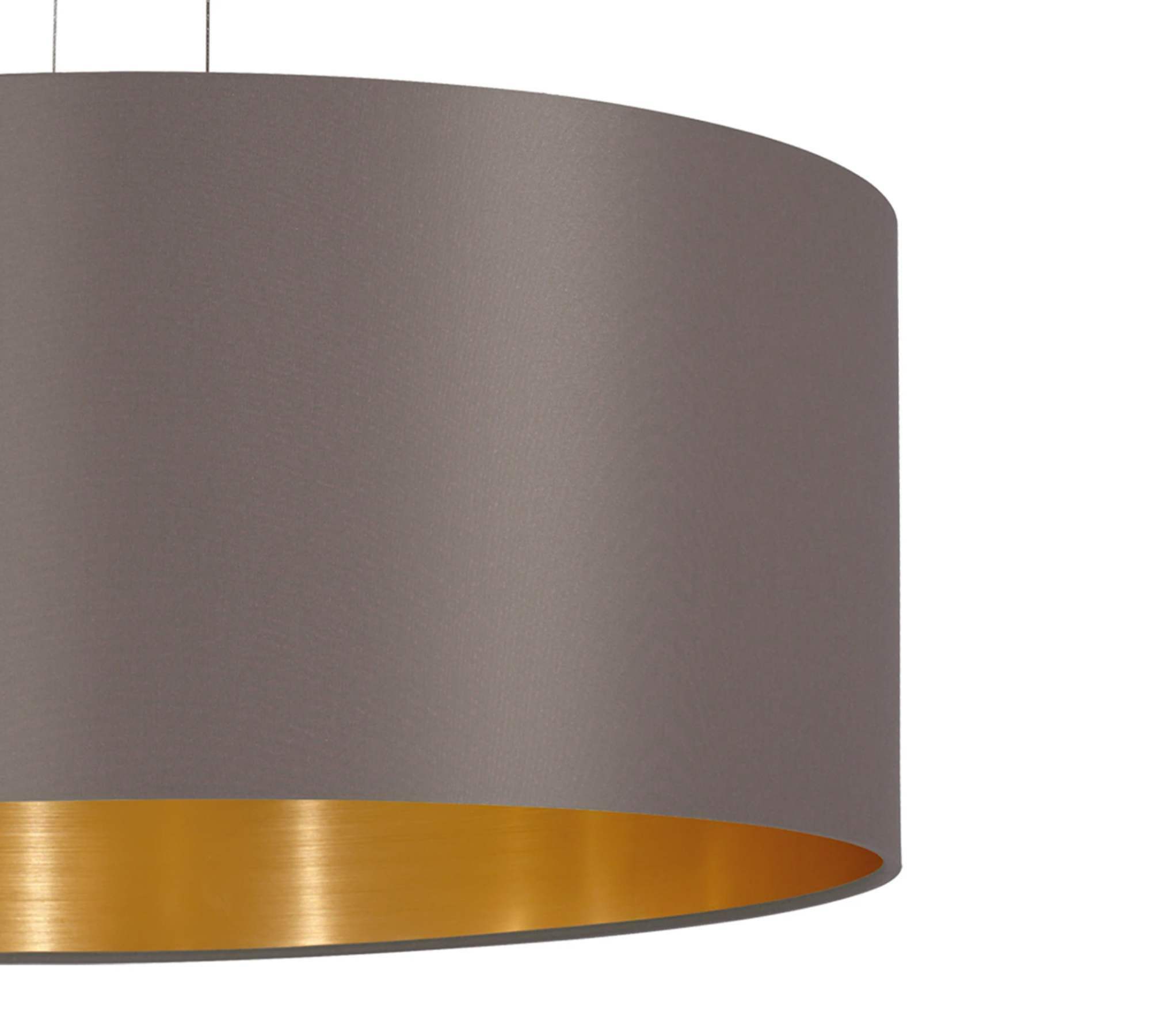 Pendant light Web fabric Brushed steel 2