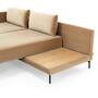 Vivica Schlafsofa Récamiere Links Velours Matt Beige 4