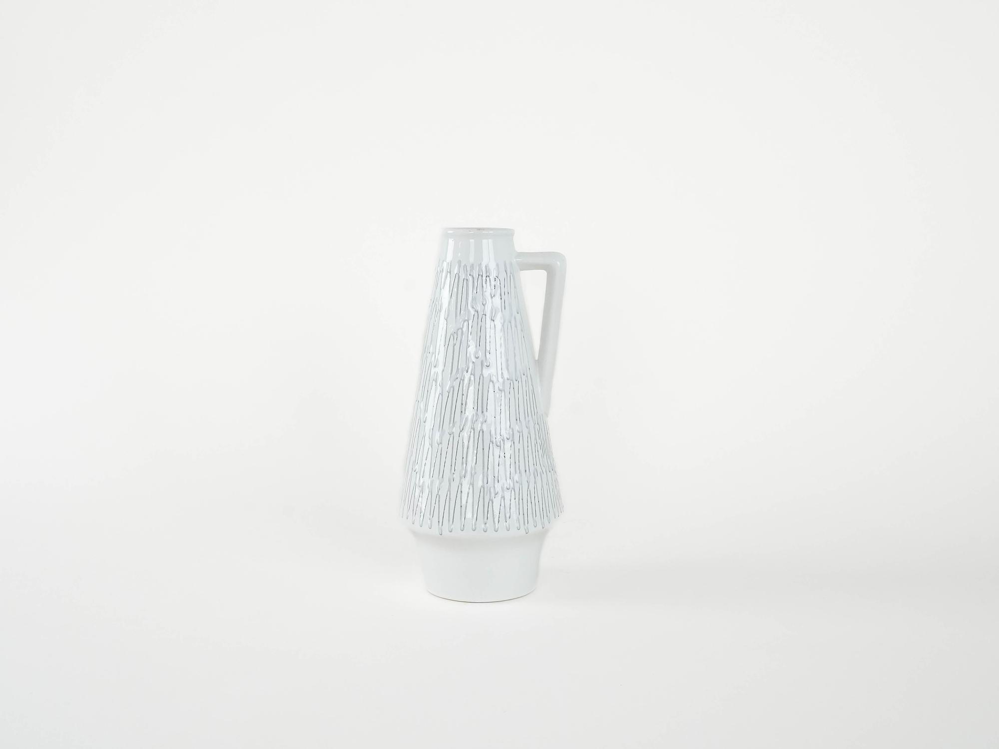 Fat Lava Keramikvase Weiß 1960er Jahre 2