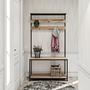 Girne Garderobe Holz Schwarz Pine 0