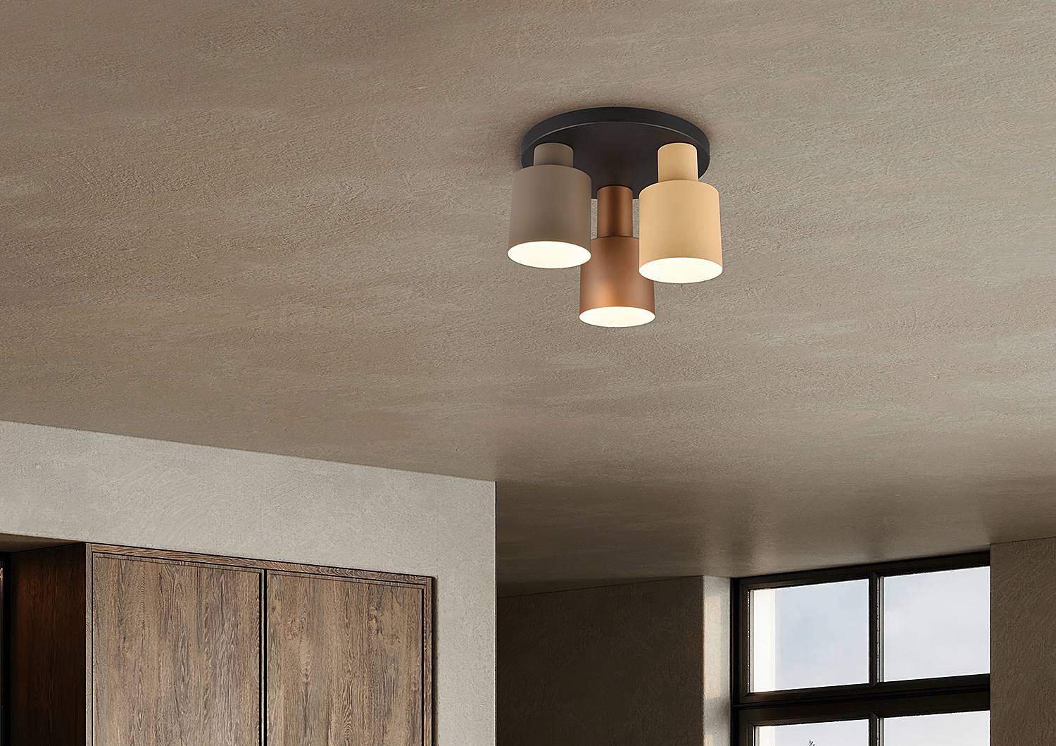 Ceiling lamp iron 3-flame 1