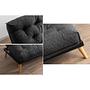 Saki Sleeper Sofa 3-Seater Dark Grey 7