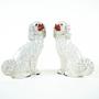 Spaniel Figures Ceramic White 7