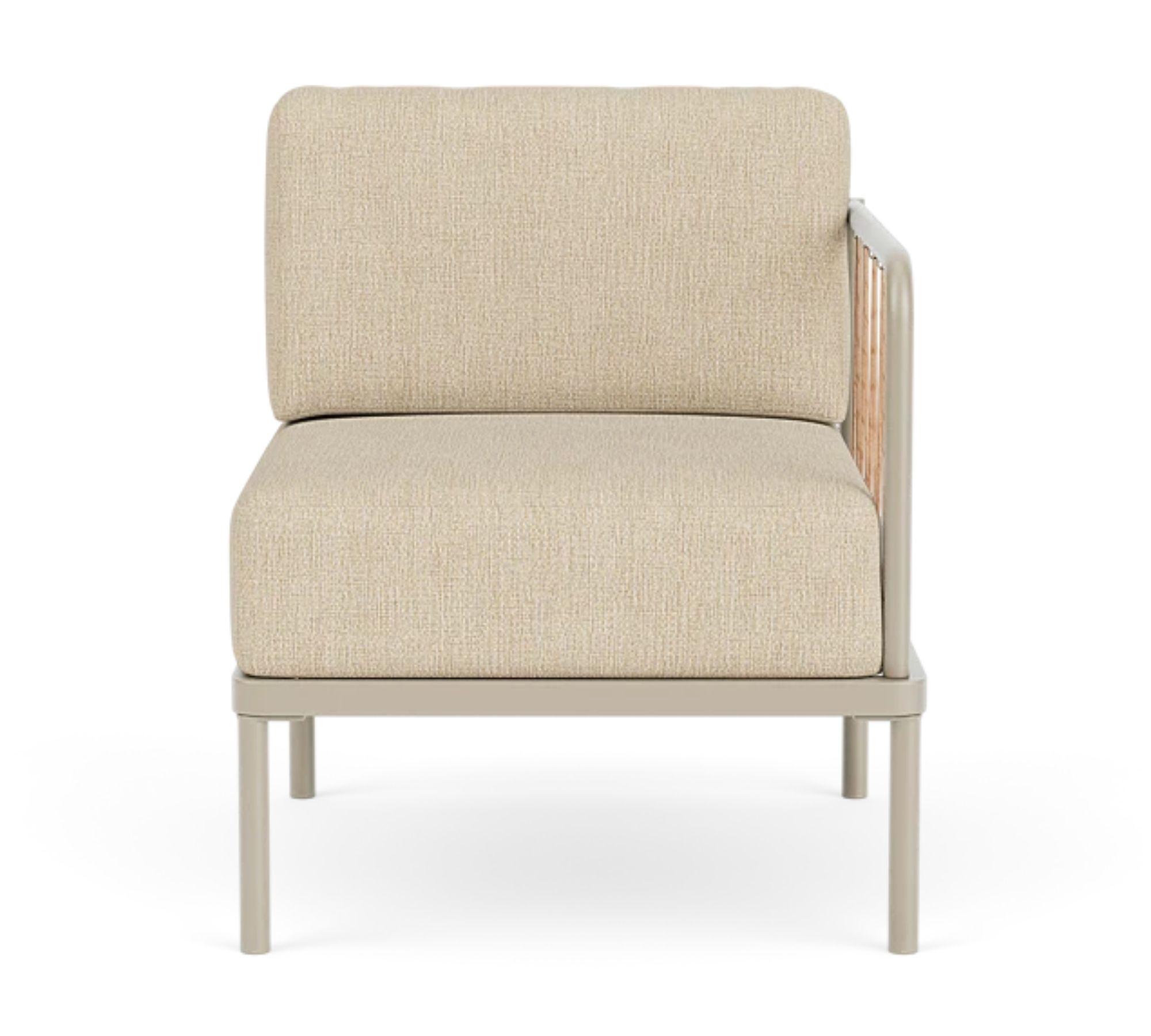 Hadley Outdoor 1-Seater Module Right Marzipan 0