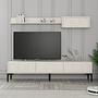 Lyon 2 TV cabinet wood veneer cream black 1