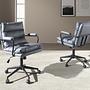 Swivel office chair textile grey 2