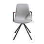 Dining chair with armrests Textile Grey 1