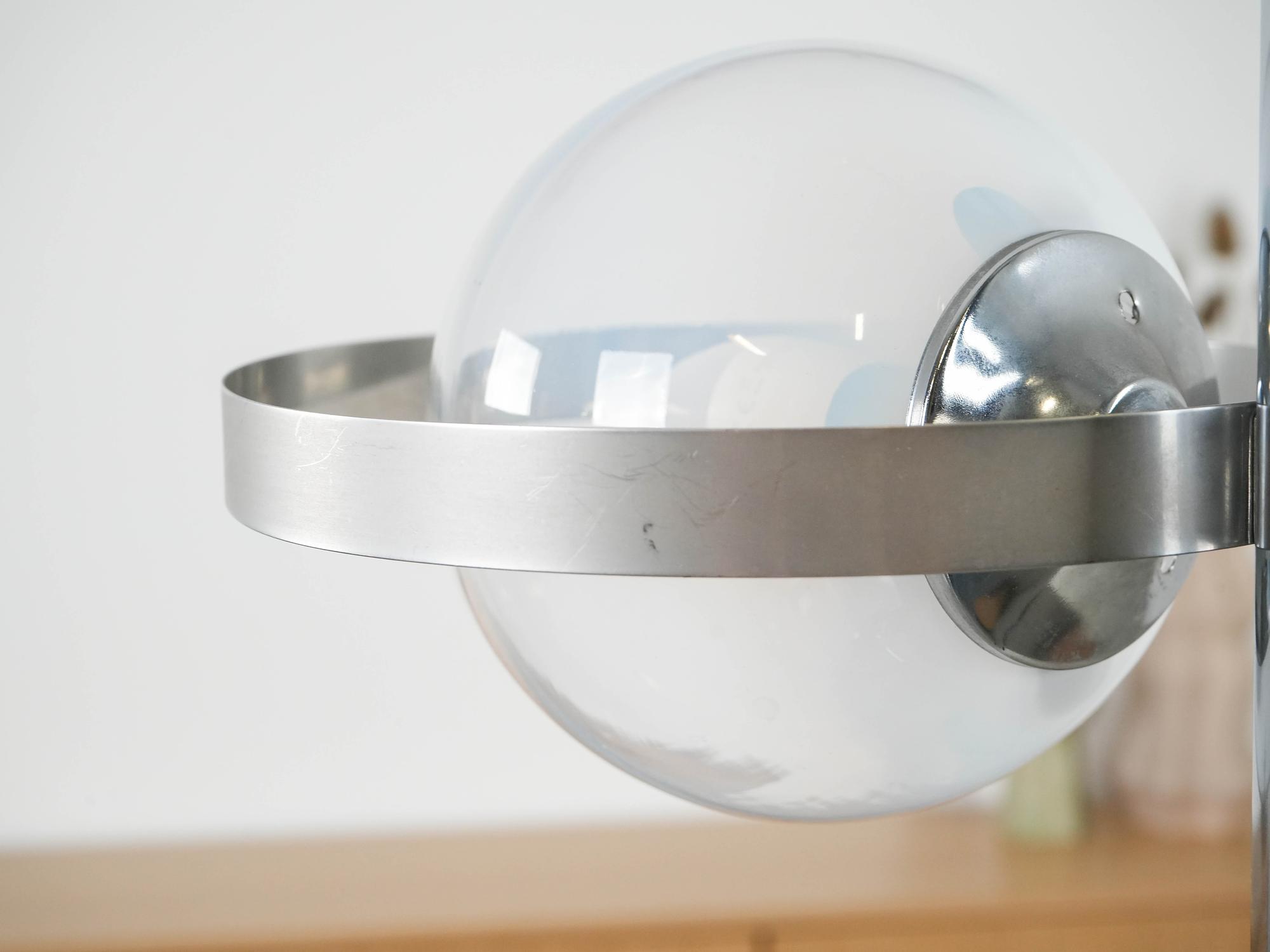 Space Age pendant lamp metal white 1970s 8