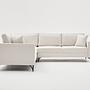 Lima Ecksofa 4-Sitzer Creme mit schwarzen Beinen 2