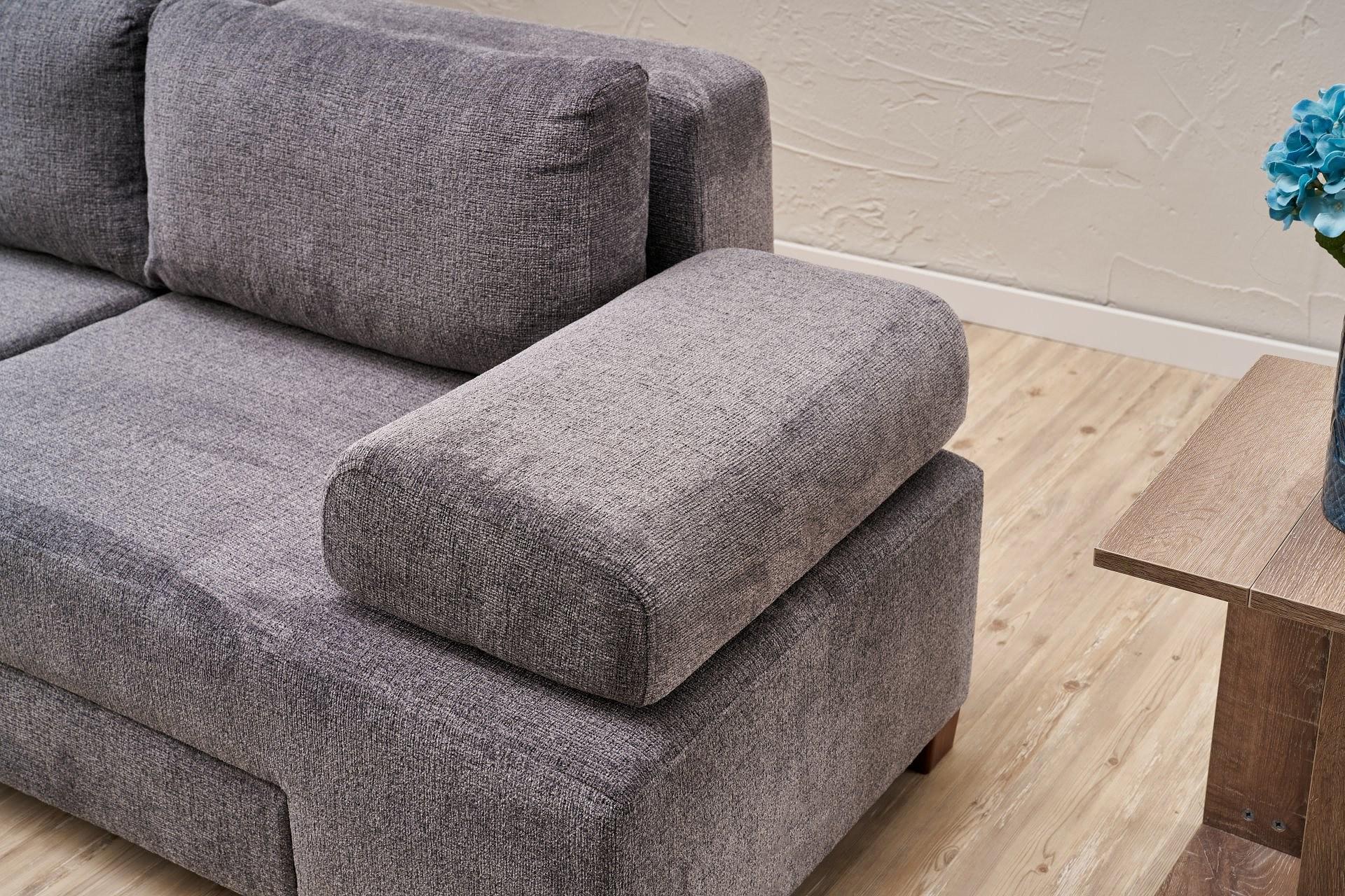 Perenna Sofa 3-Sitzer Chenille Grau 4