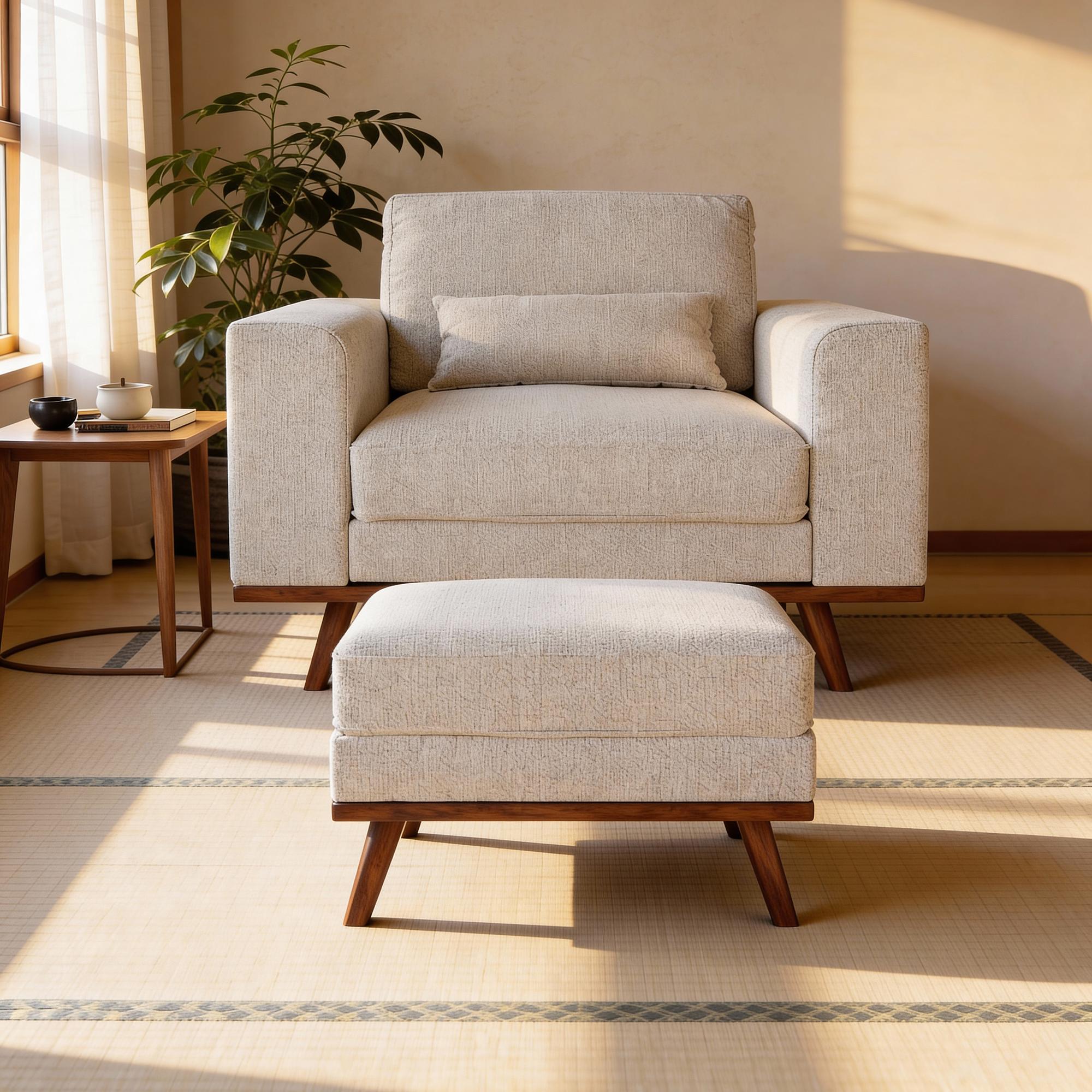 Hocker Japandi Beige 0