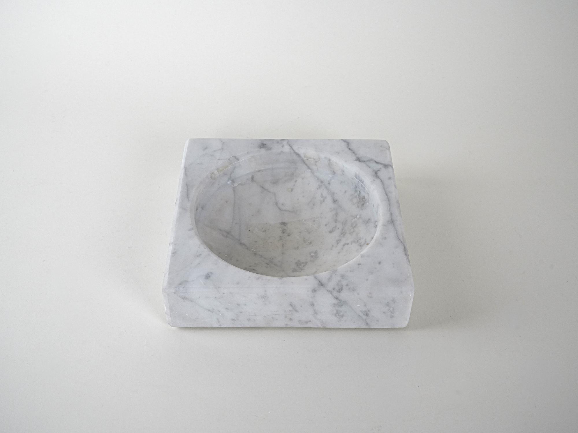 Marmorständer Weiß Grau 1970er Jahre 4