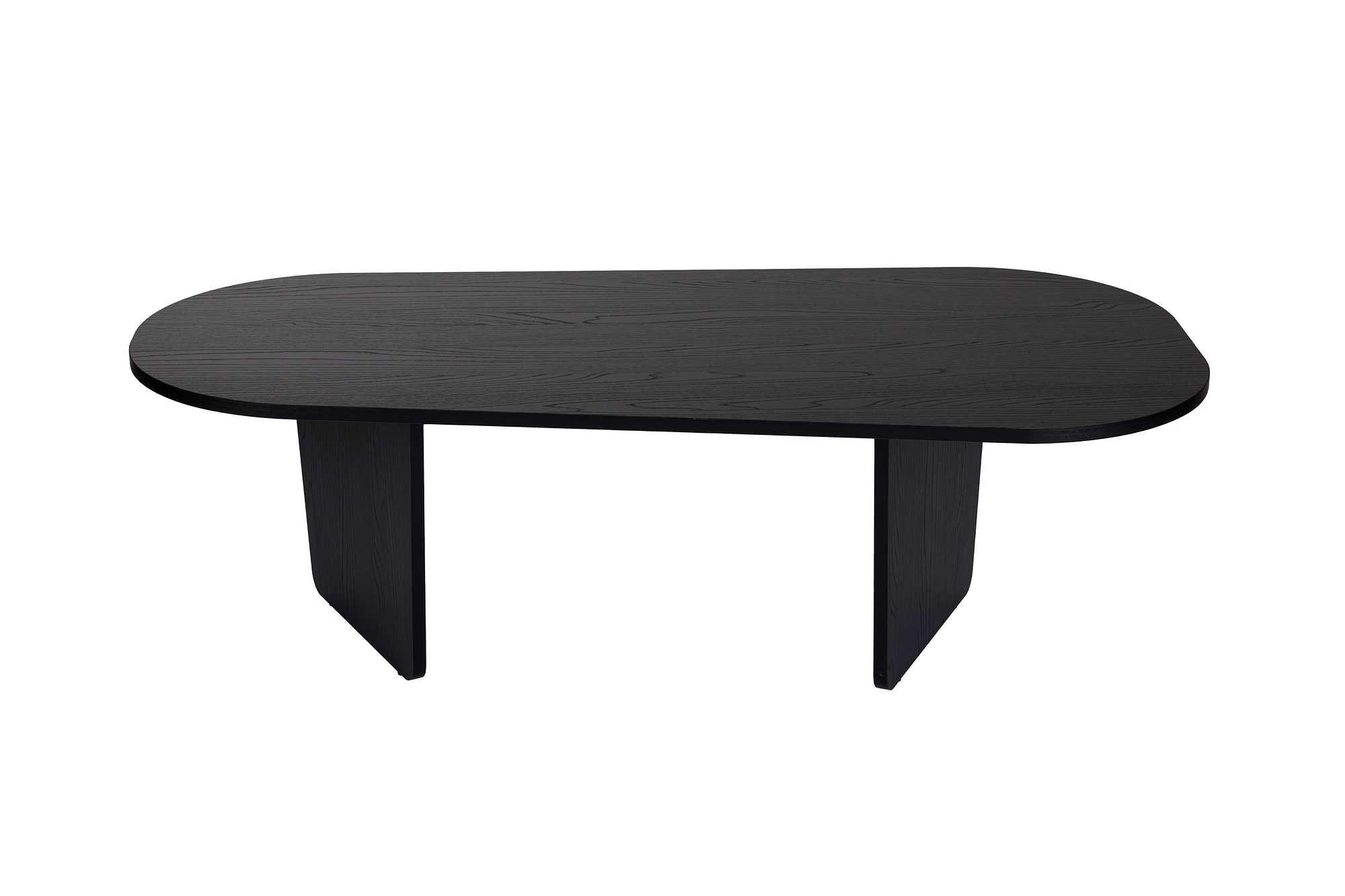 Oval Coffee Table Wood Black 7