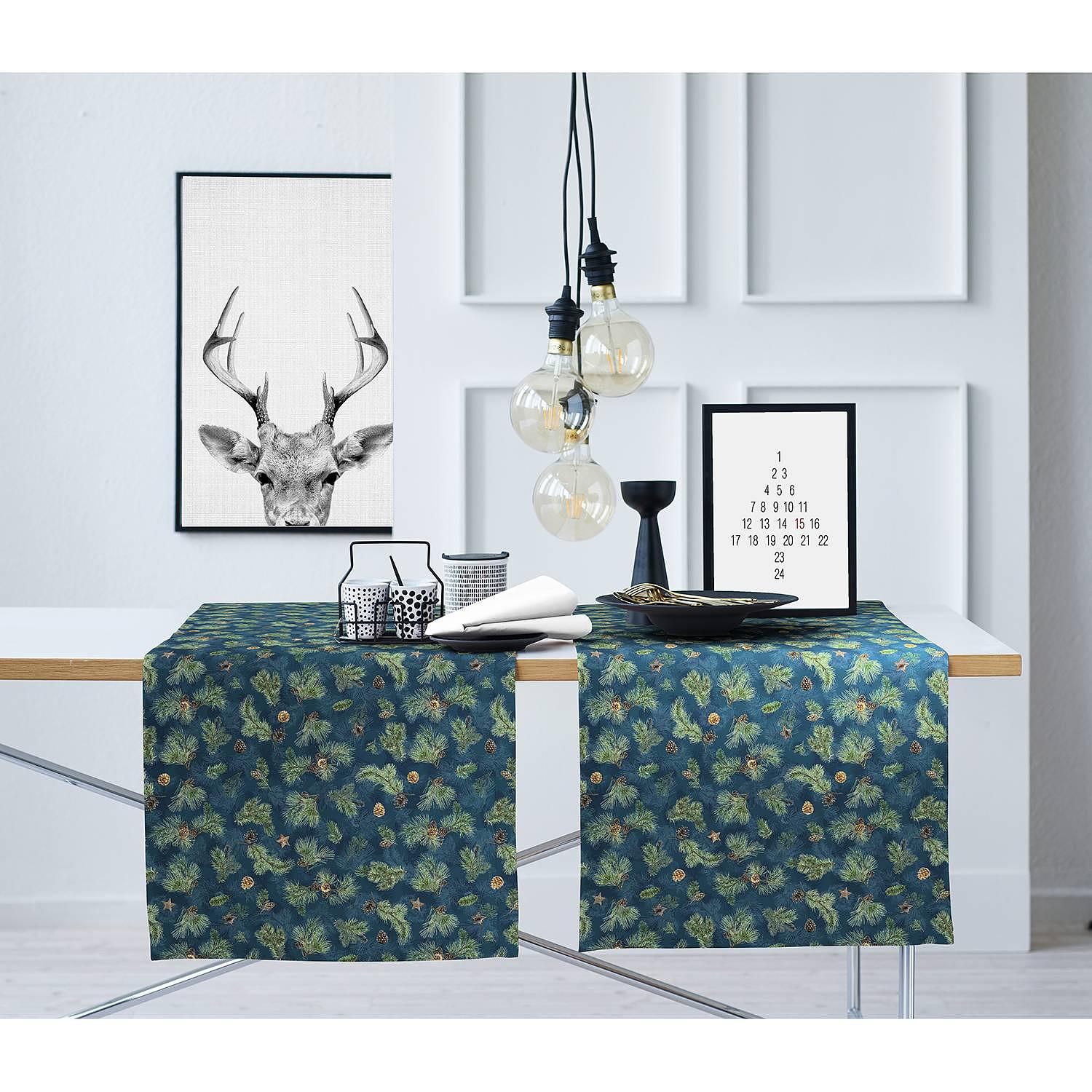 Tischläufer 9530 Baumwolle Blau 2