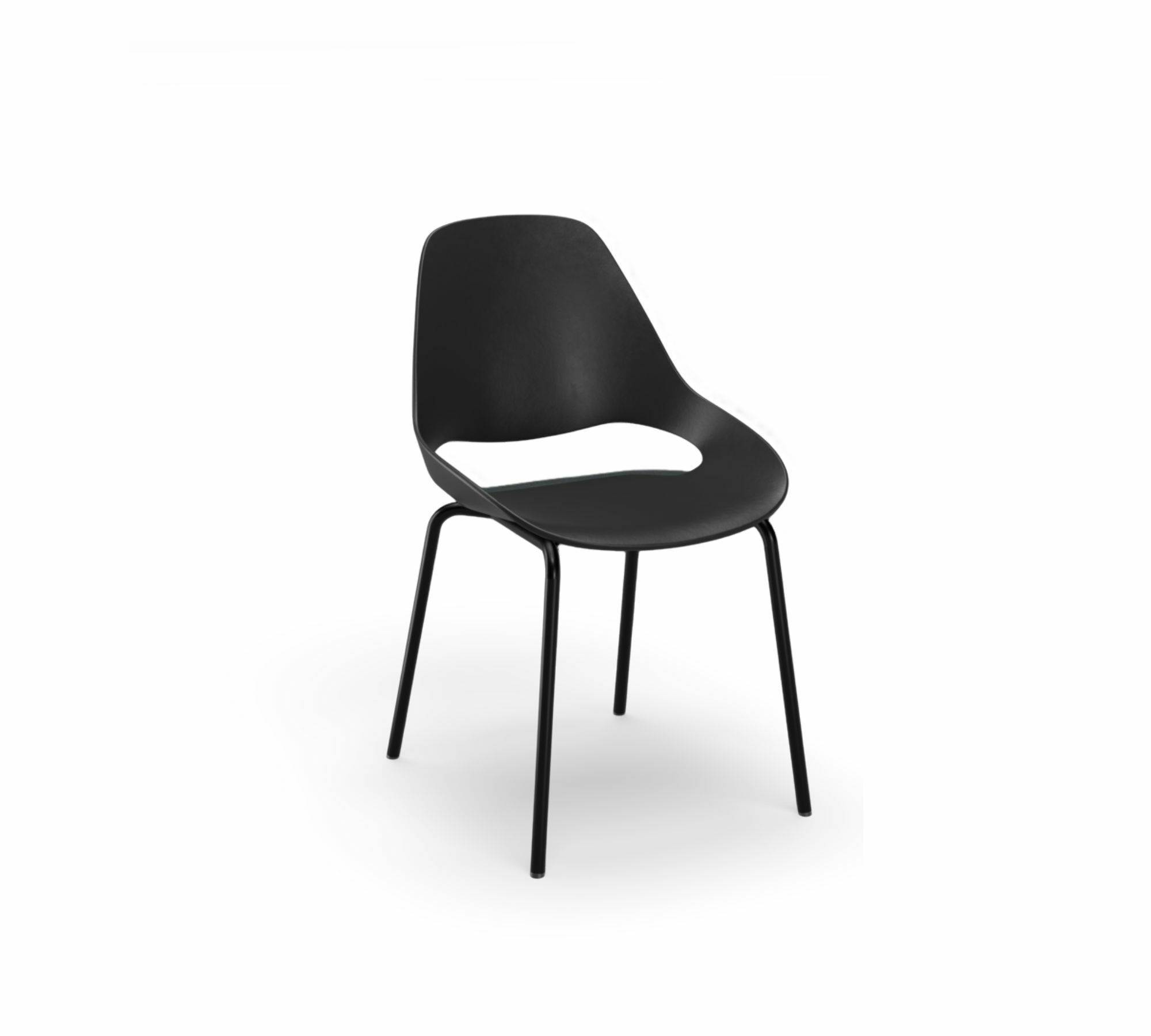 FALK Stuhl Aluminium Pulverbeschichtet Kunststoff Schwarz 0
