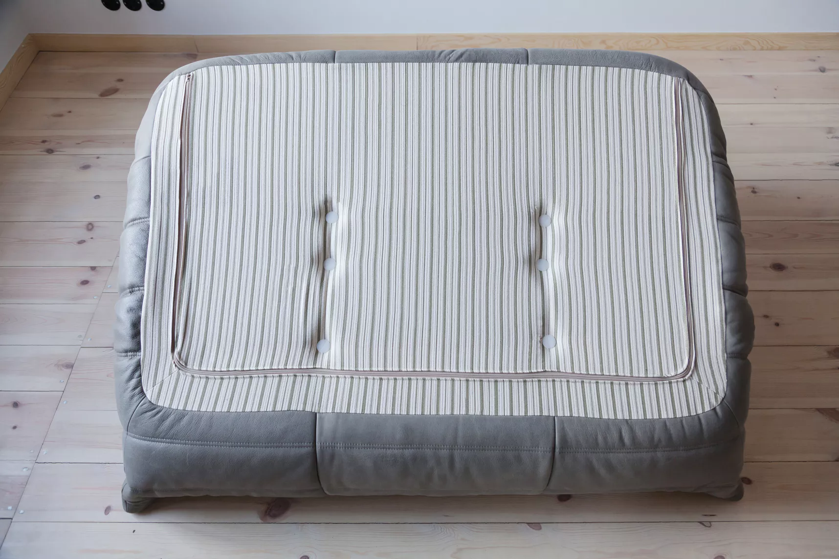 Togo Lounge Set 3-pc. Madras Leather Ash Grey 2