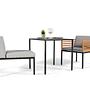 L07 Balcony furniture set Acacia wood Black 1