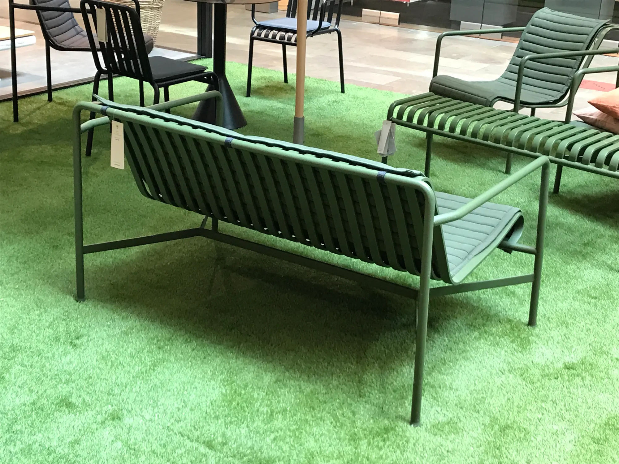 Palissade Lounge Sofa Metall Grün 4