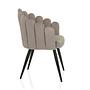 SCALLORE Dining chair in shell shape velvet grey 8