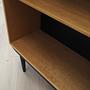 Vintage Bücherregal Eschenholz Braun 1970er Jahre 12