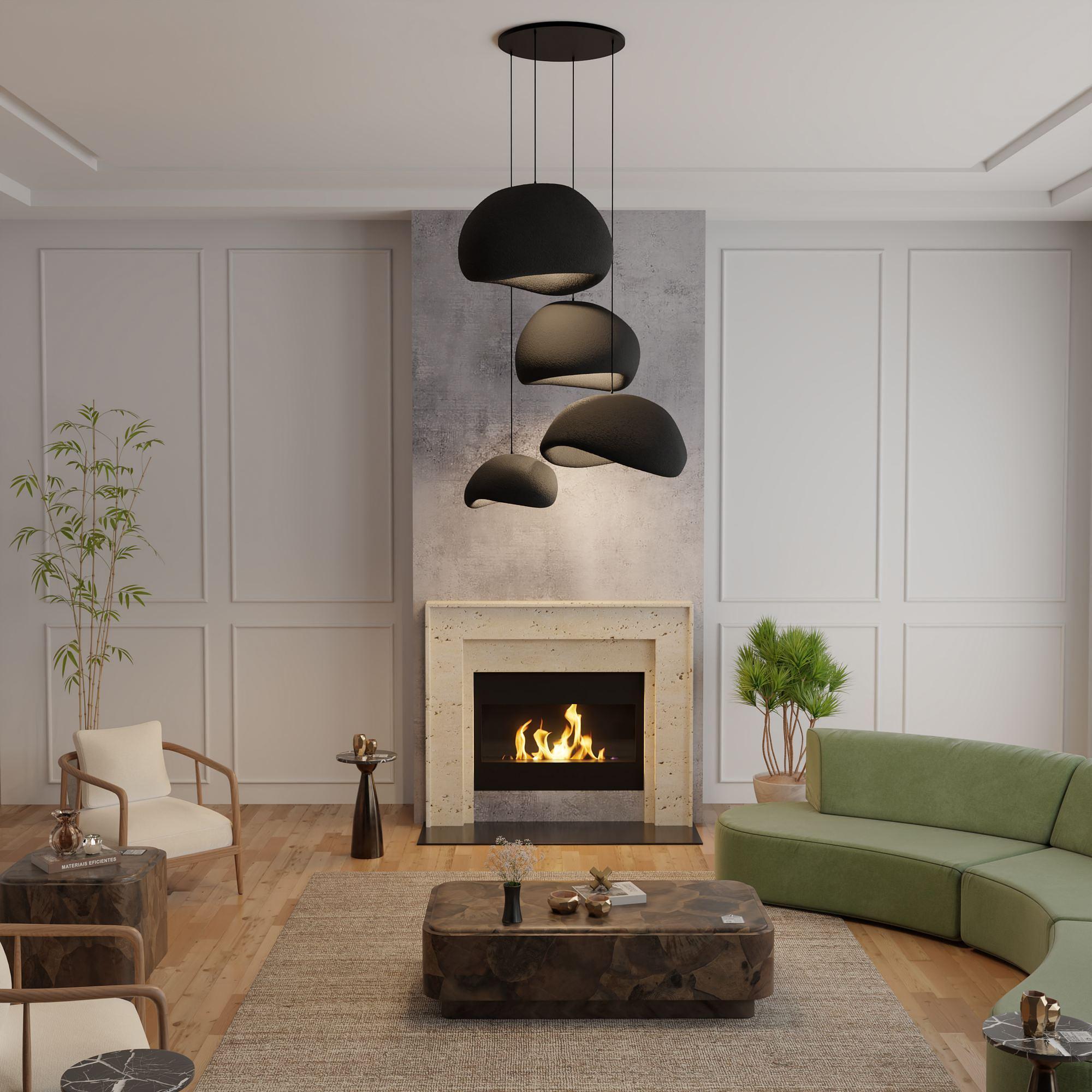 4-Flammig Wabi Sabi Sabi Glows Pendelleuchte Schwarz 4