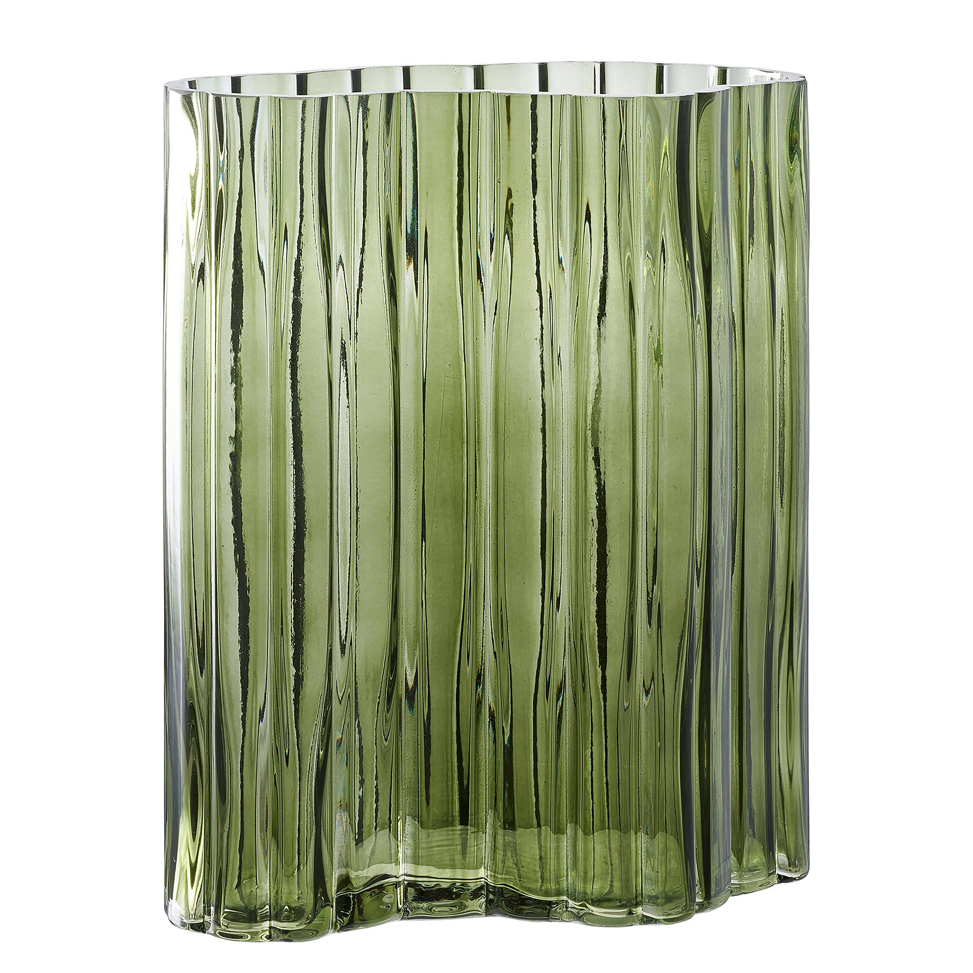 Shaca Vase Grün Farbglas 0