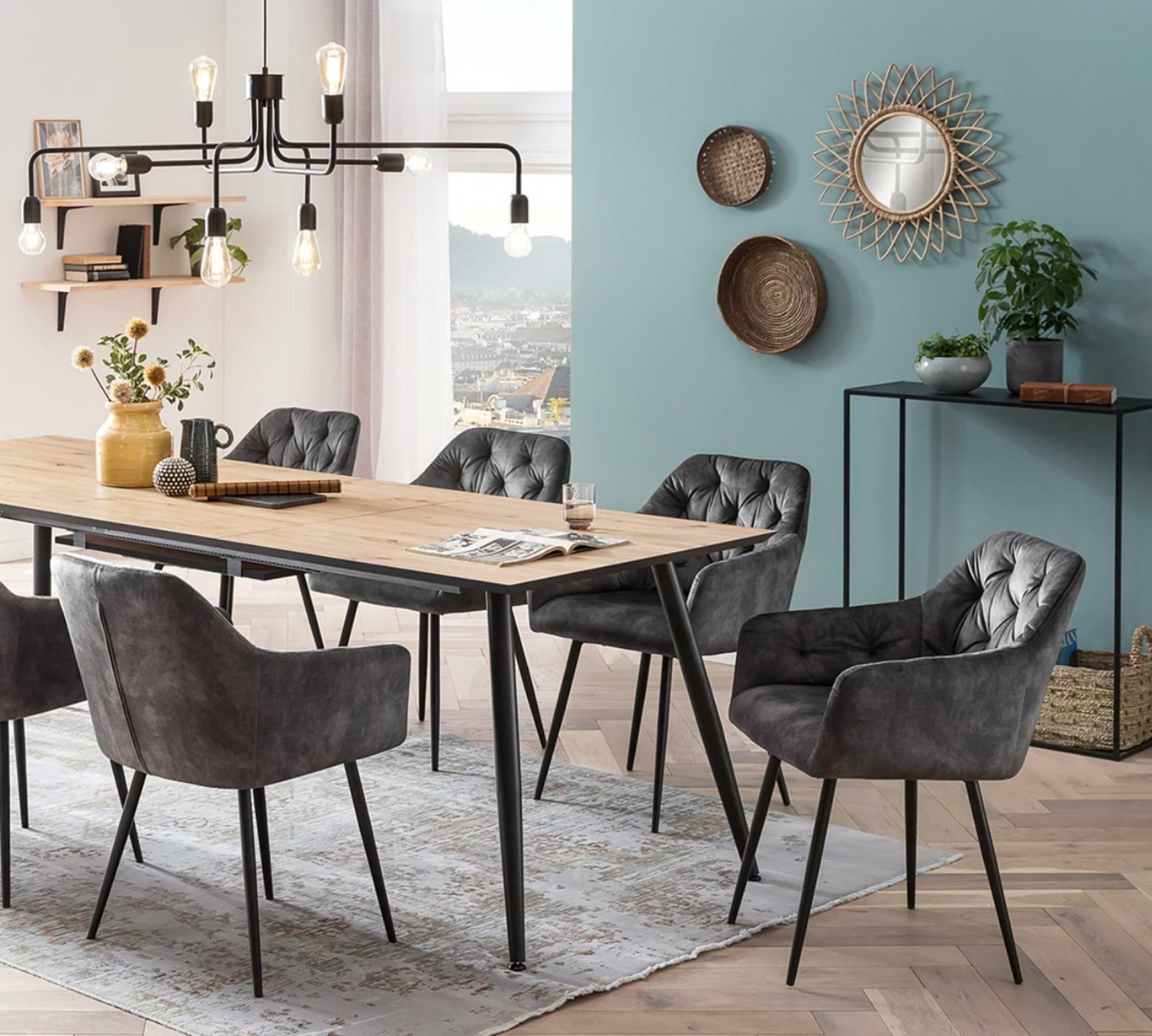 2x Armchair upholstered in tufted velvet, medium grey 5