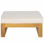 Mavre Loungehocker Akazienholz Textil Beige 1