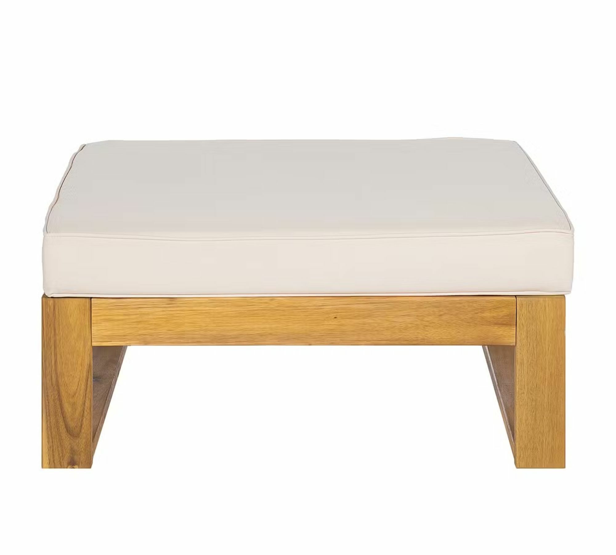 Mavre Lounge Ottoman Acacia Wood Textile Beige 1