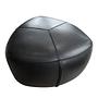 Bermuda Hocker Sienna-Leder Schwarz 0
