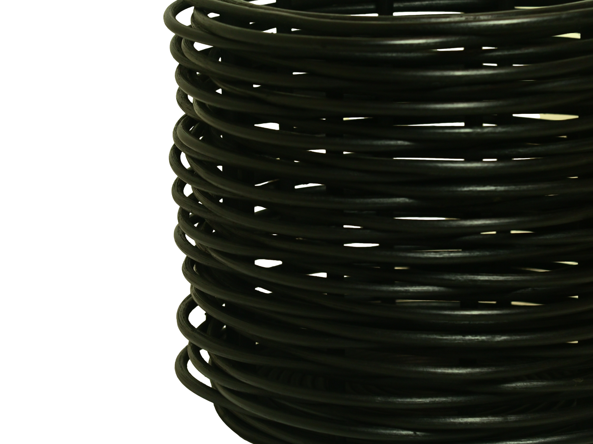 2x Korb Rattan Schwarz 2