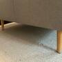 Sofa Stoff Hellgrau mit Hocker 5
